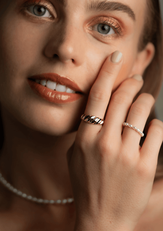 The Amia Pearl 14ct Gold Vermeil Ring - Molten Store