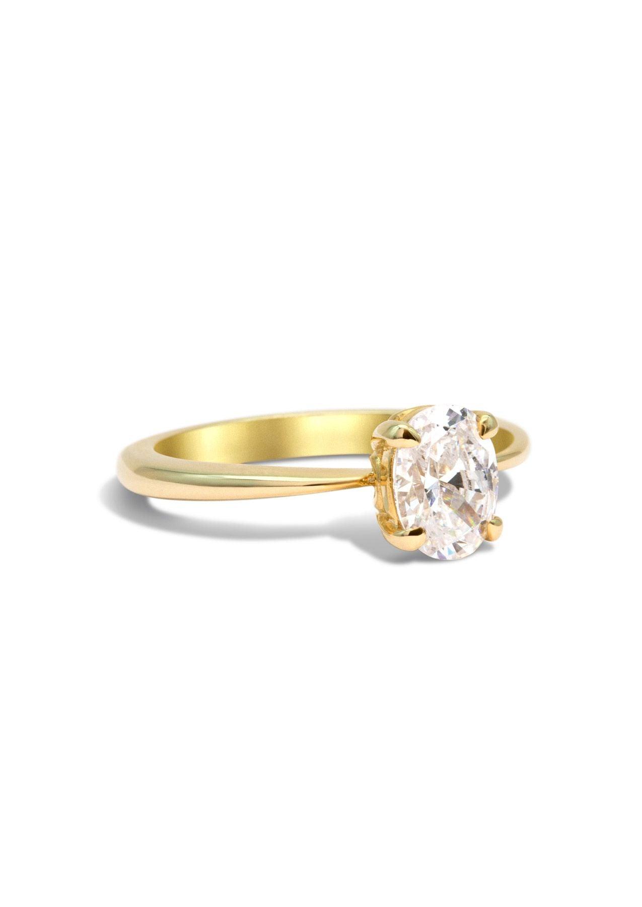 The June 1.03ct Yellow Gold Cultured Diamond Ring