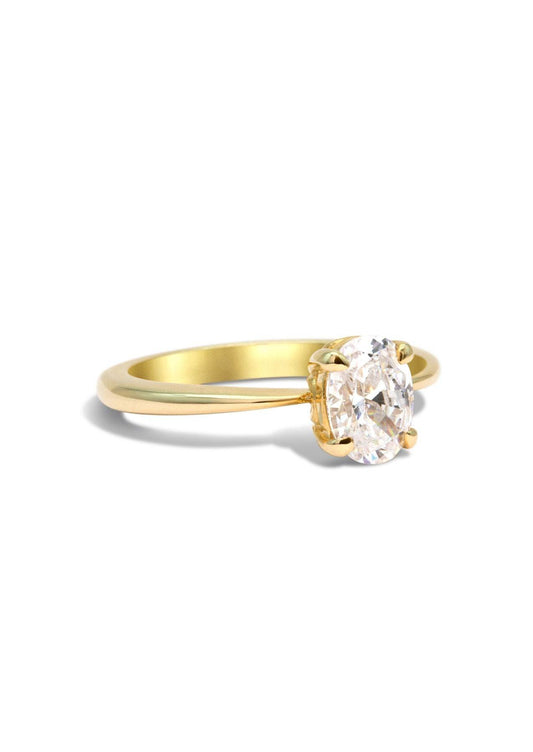 The June 1.04ct Yellow Gold Cultured Diamond Ring - Molten Store