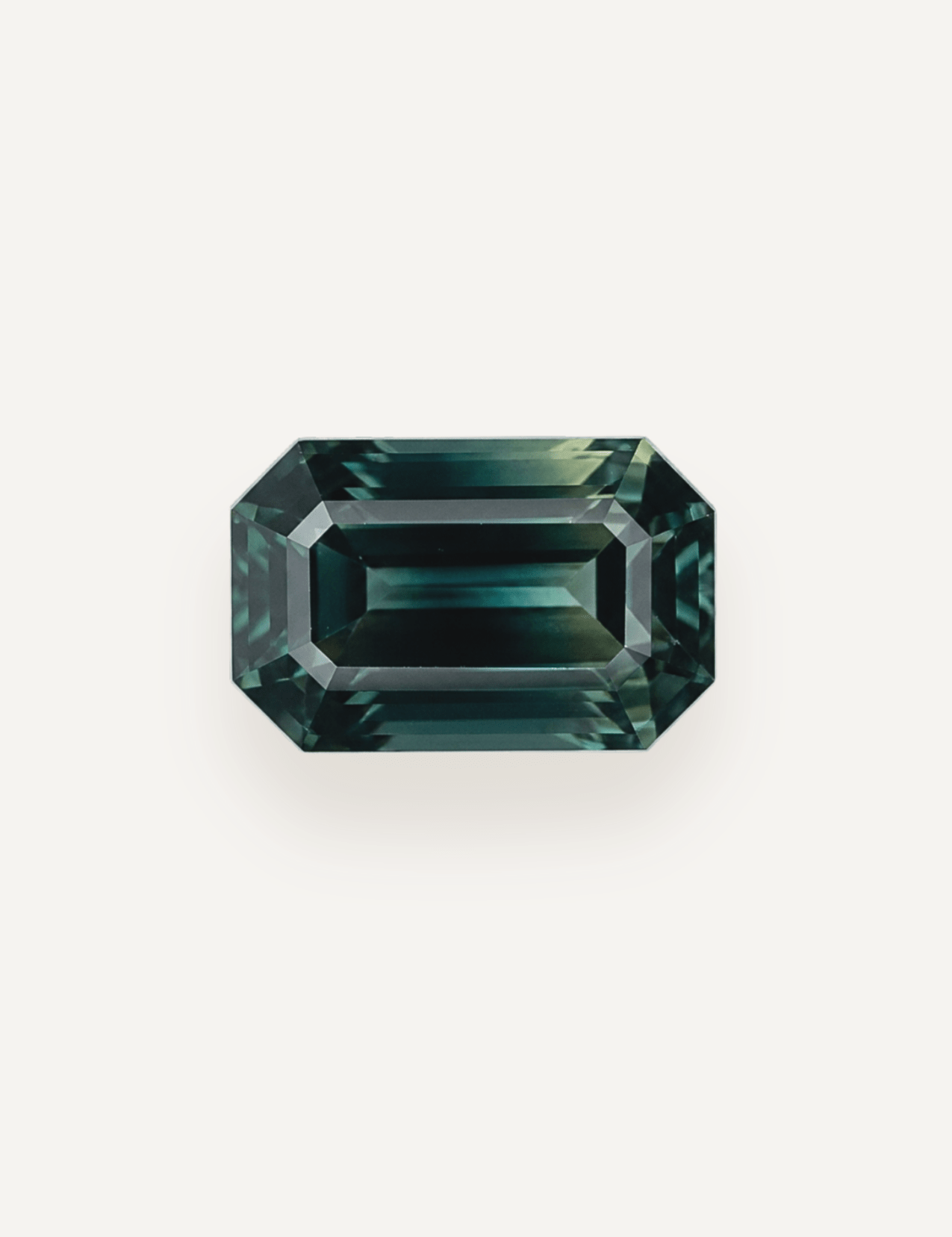 3.48ct Australian Blue Green Parti Emerald Cut Sapphire - Molten Store
