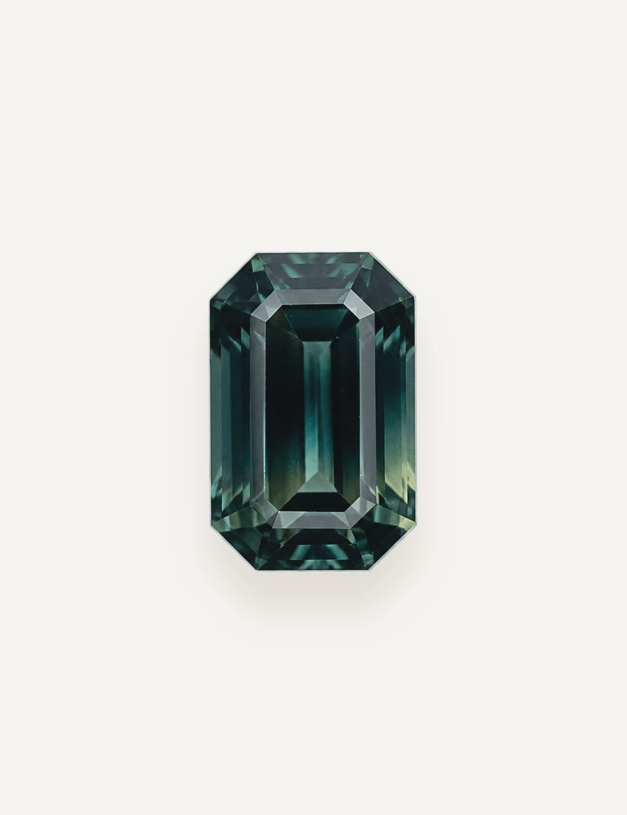 3.48ct Australian Blue Green Parti Emerald Cut Sapphire - Molten Store