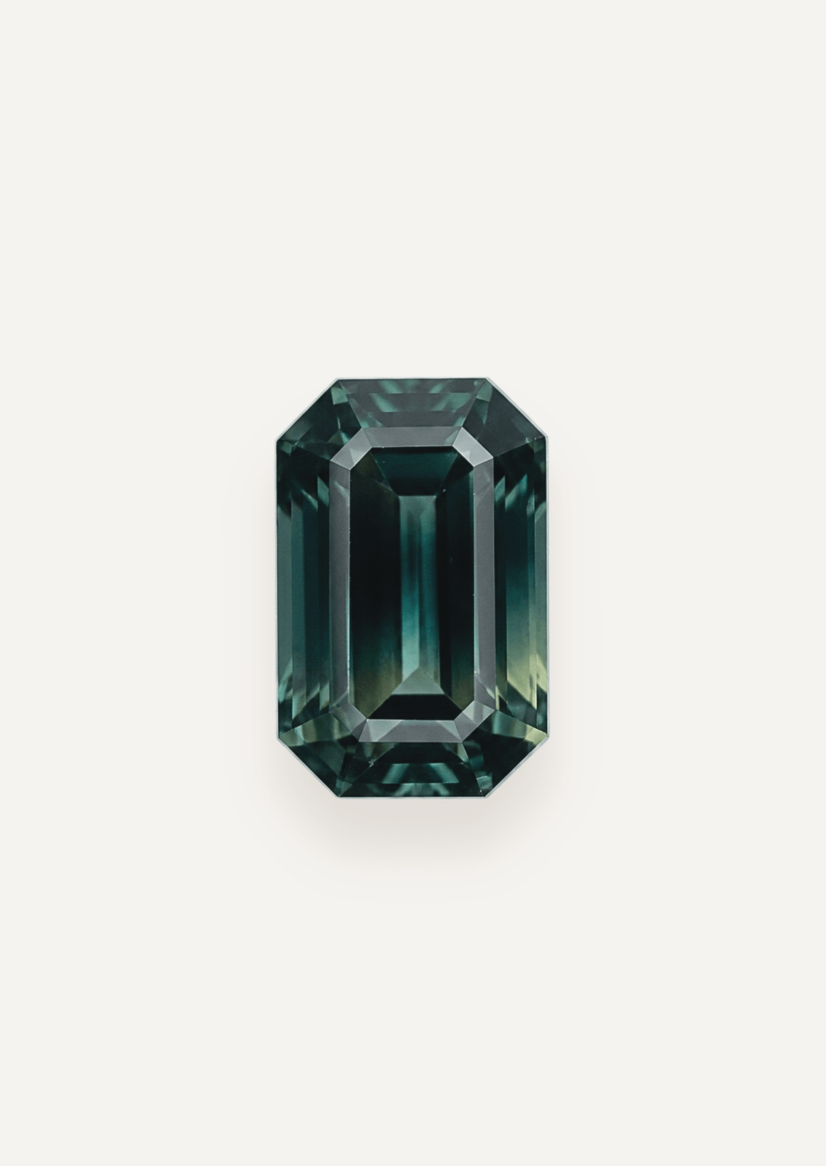 3.48ct Australian Blue Green Parti Emerald Cut Sapphire - Molten Store