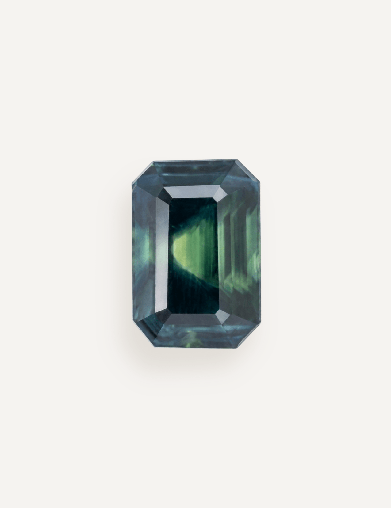 3.56ct Queensland Green Parti Emerald Cut Sapphire - Molten Store