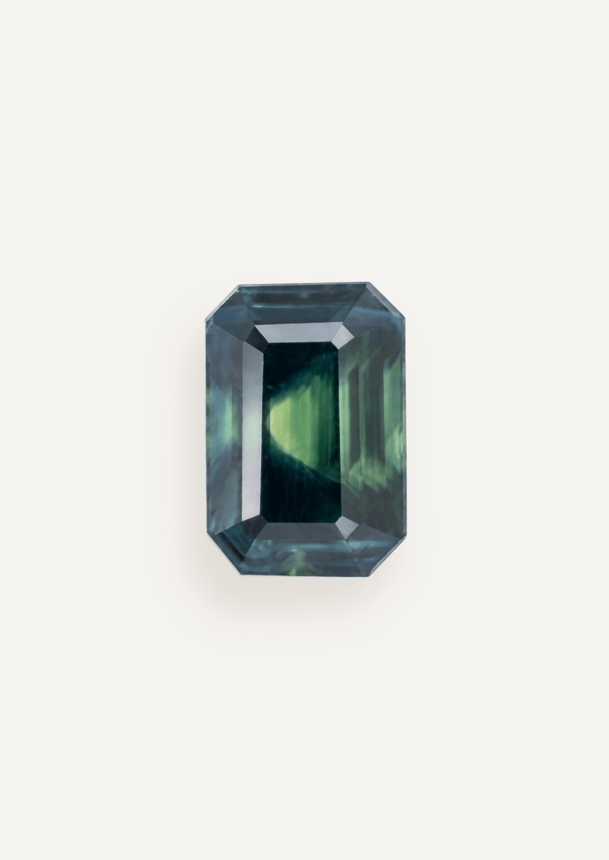 3.56ct Queensland Green Parti Emerald Cut Sapphire - Molten Store