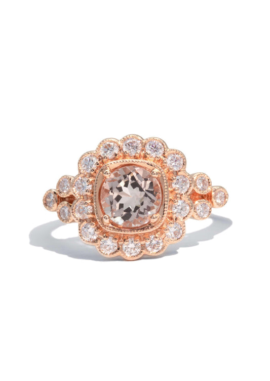 The Madeline 0.9ct Pale Pink Morganite Ring - Molten Store