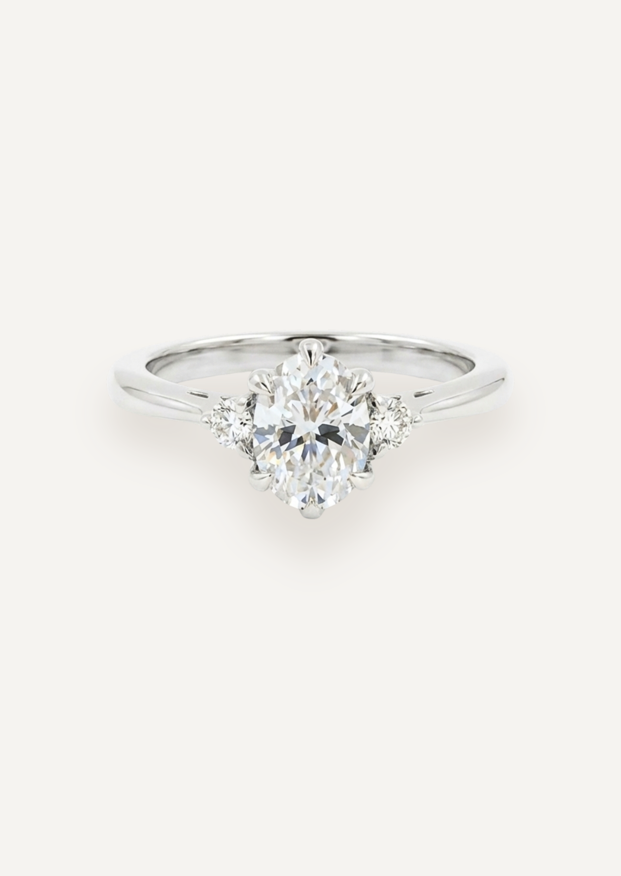 The Esme Ring with Oval Cut Diamond