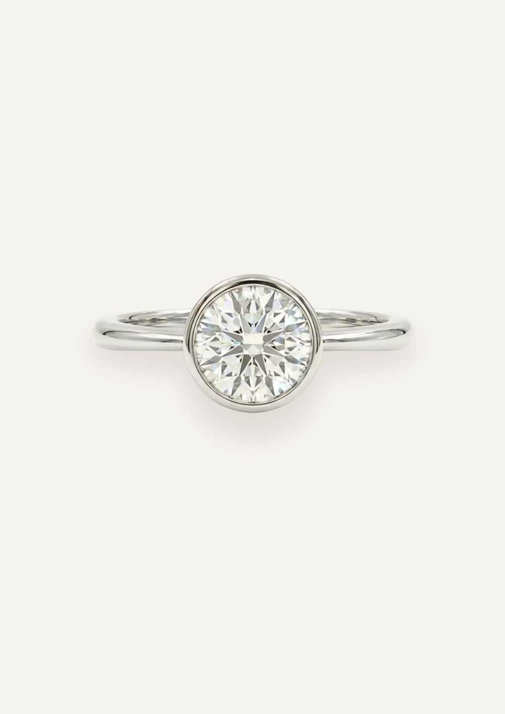 The Isabel Solitaire Ring in White gold