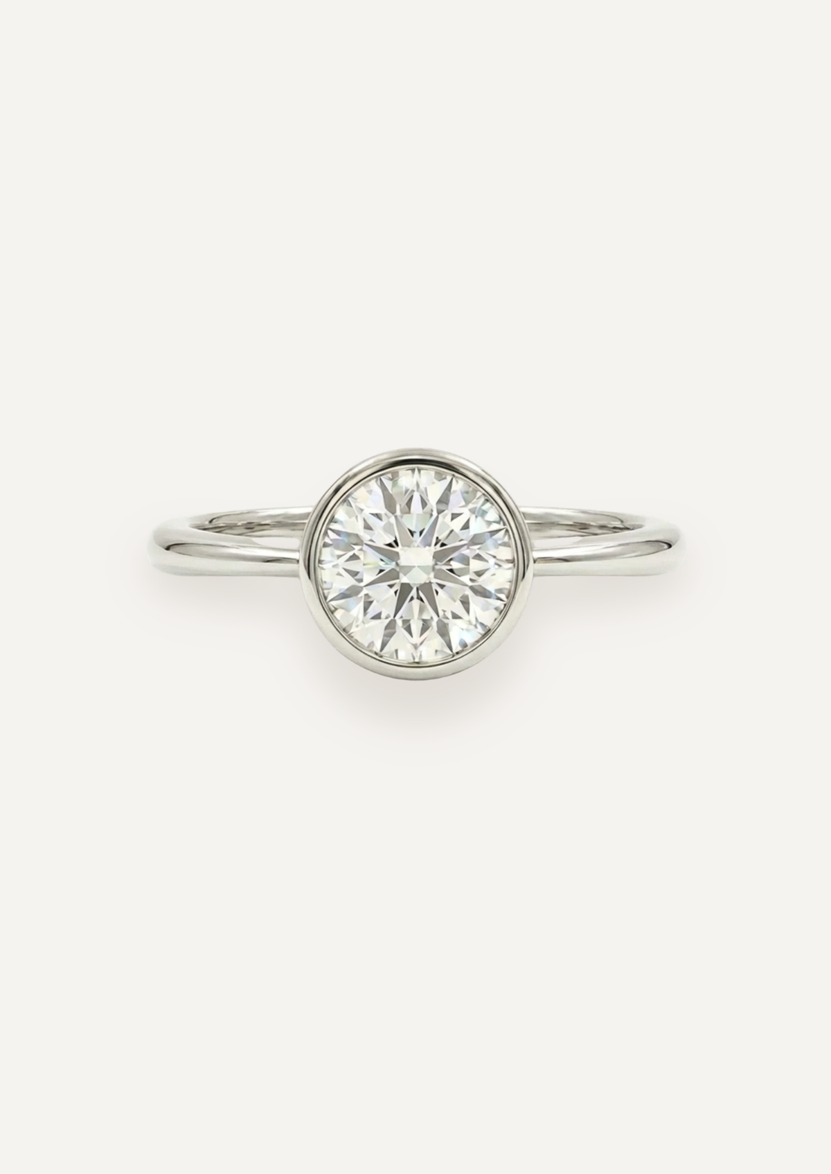The Isabel Ring with Round Cut Diamond