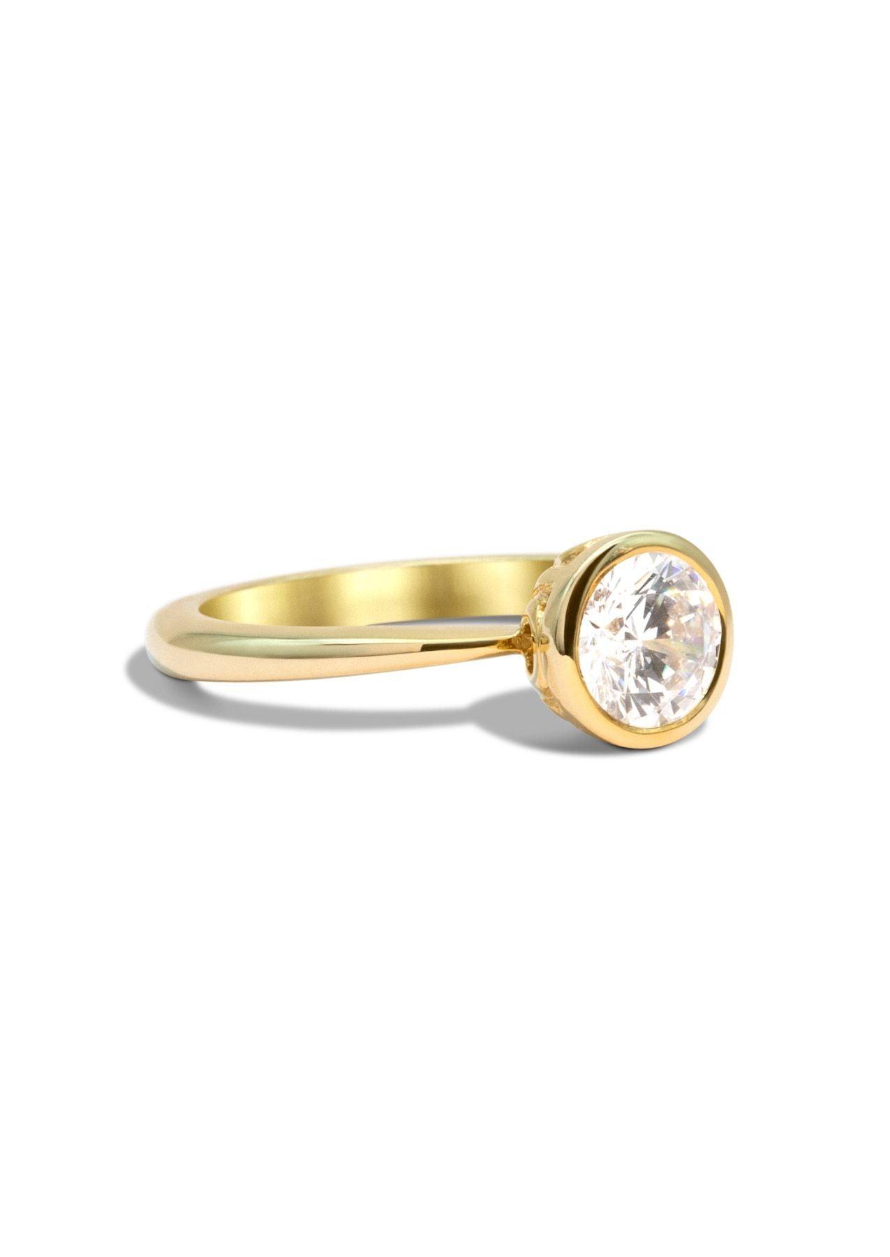 The Isabel Yellow Gold Cultured Diamond Ring - Molten Store