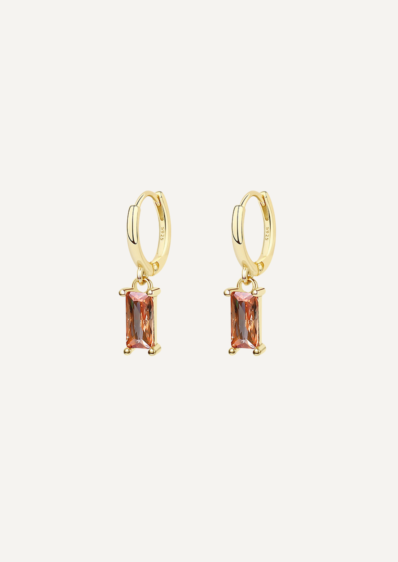 The Elara Cognac Gold Vermeil Earrings