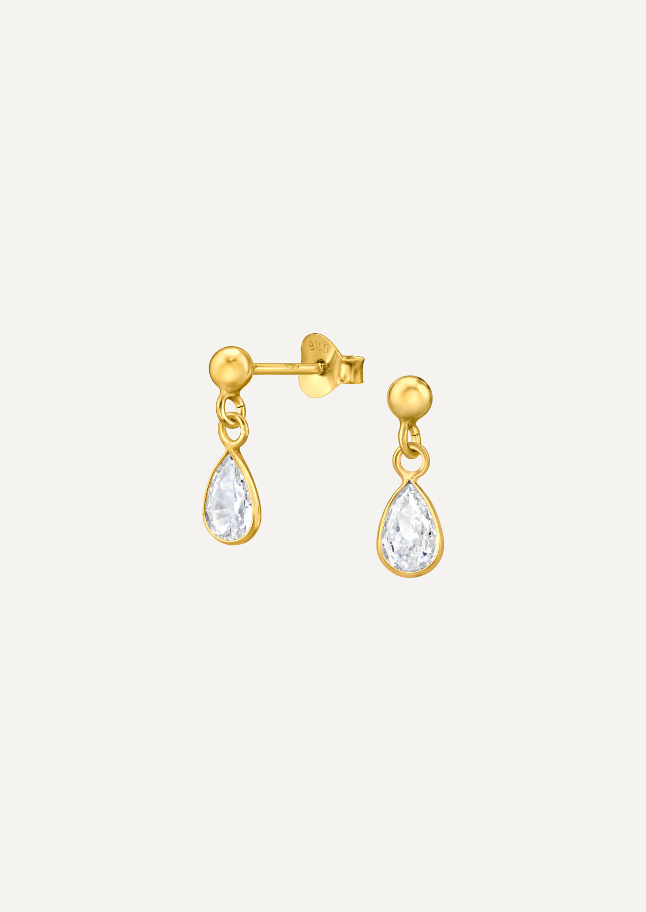 The Selah Gold Vermeil Zirconia Drop Earrings