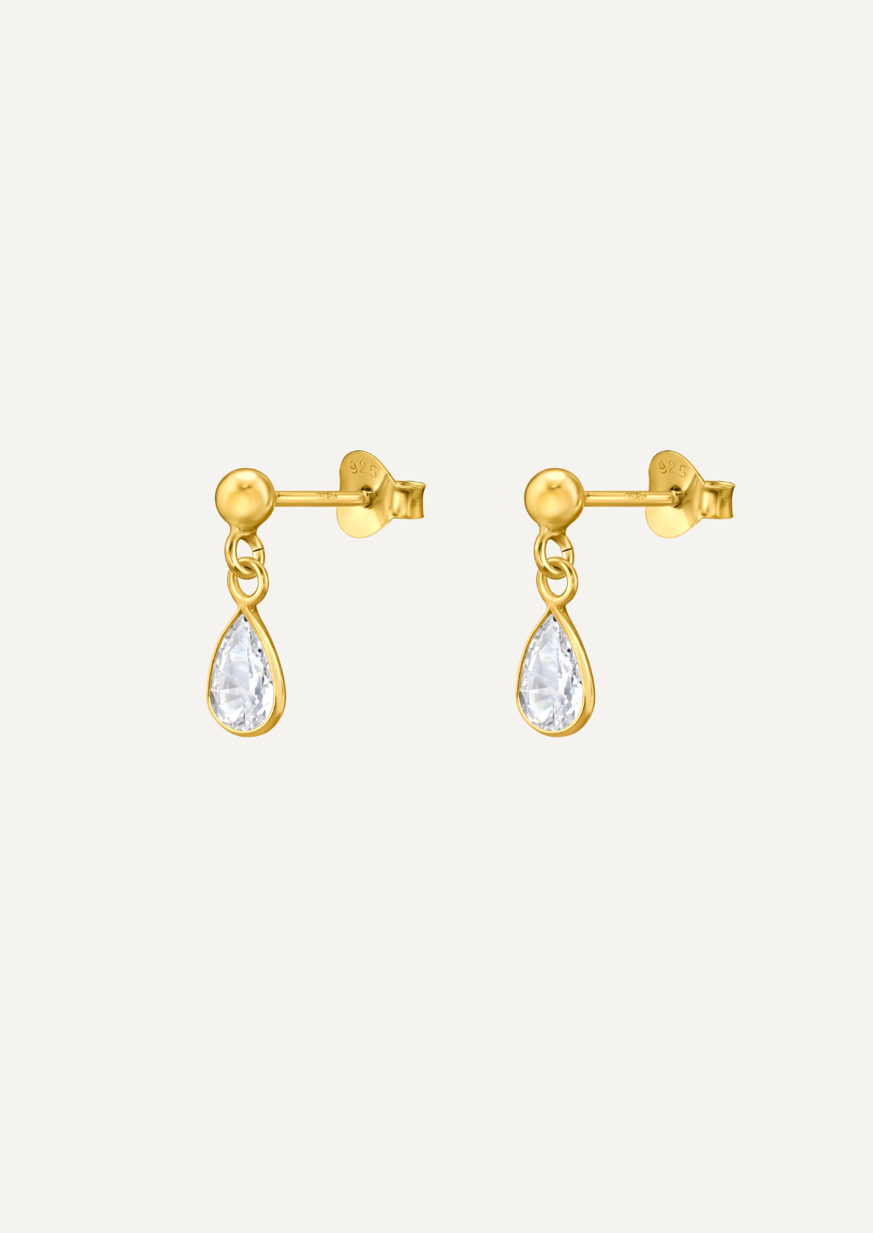 The Selah Gold Vermeil Zirconia Drop Earrings