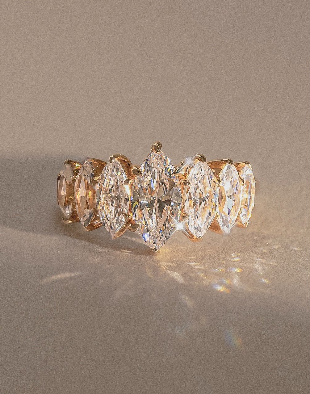 The Banks Ring with Marquise Diamond