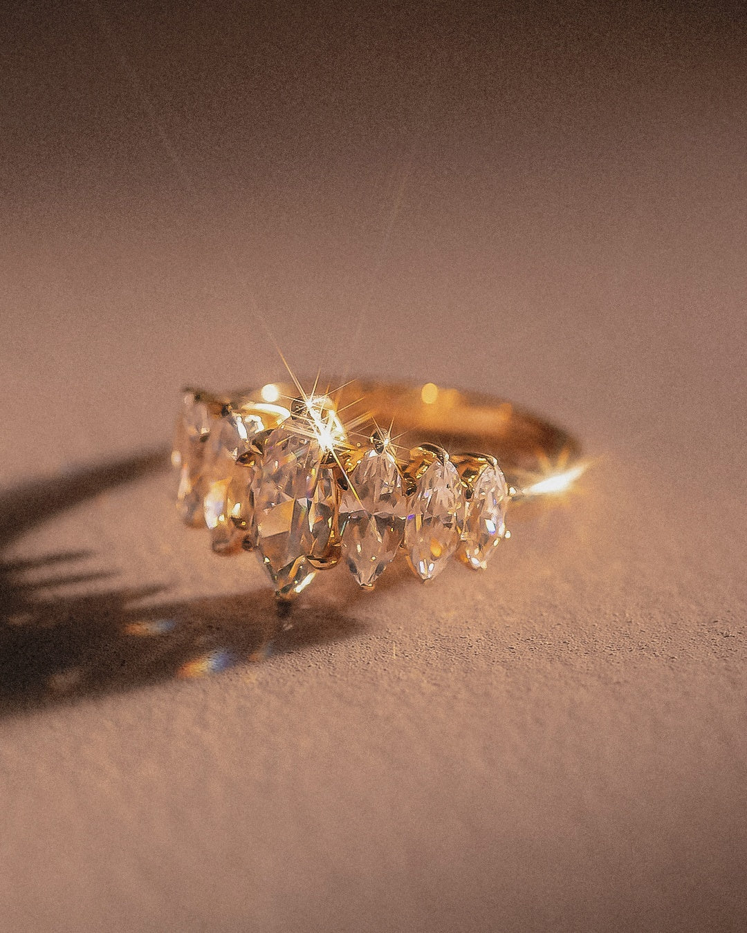 The Banks Ring with Marquise Diamond
