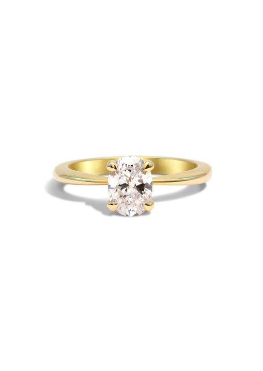 The June Ring with 1.04ct Oval Cultured Diamond