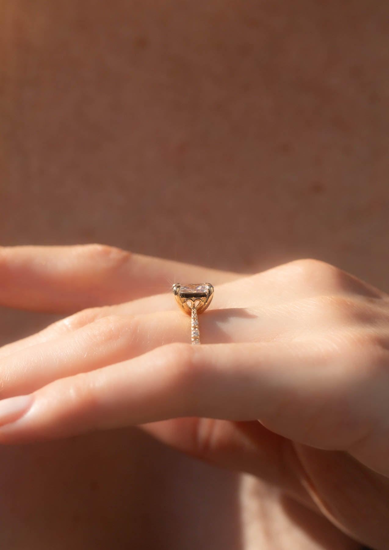 The Celine Rose Gold Cultured Diamond Ring