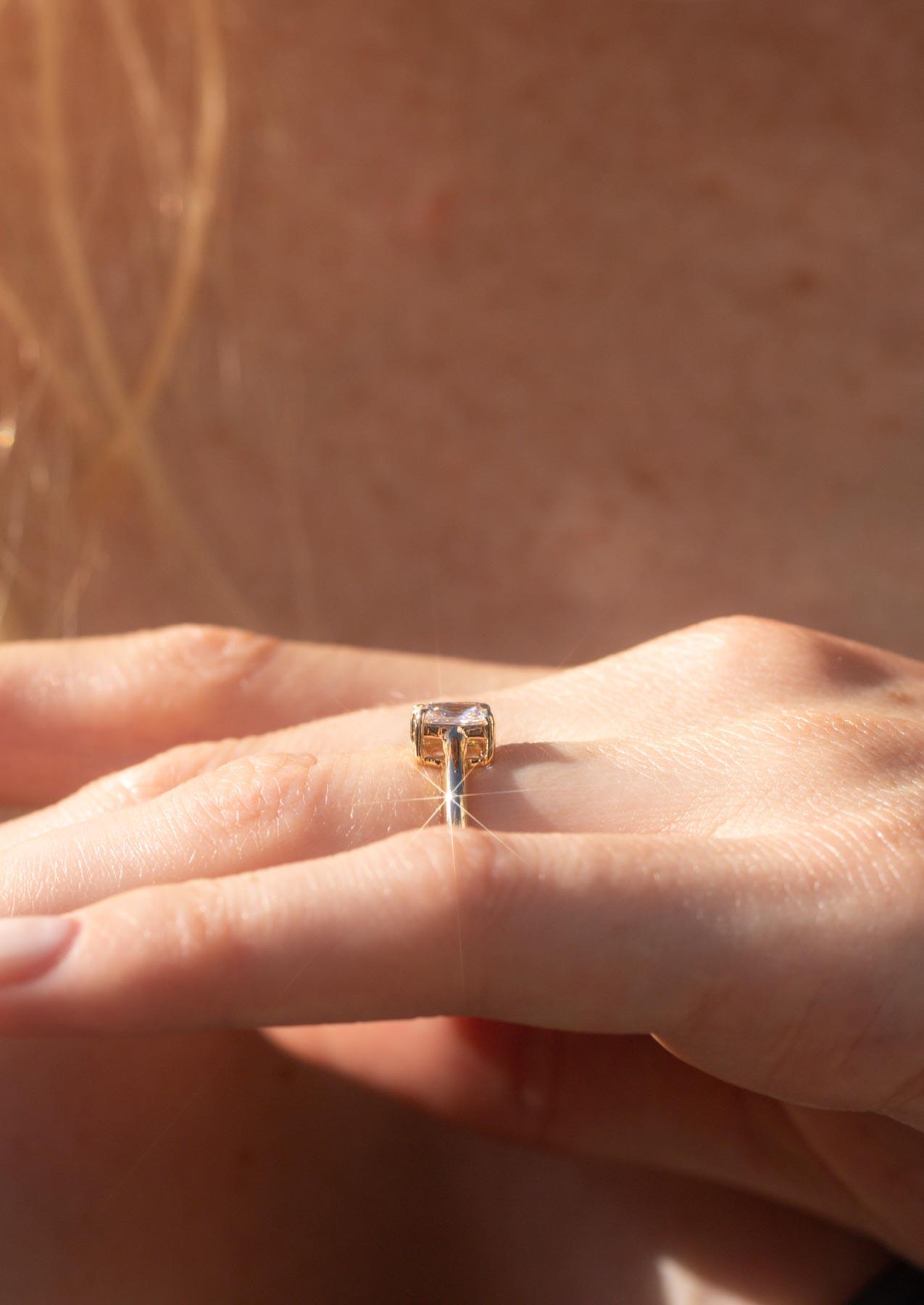 The Toi Et Moi Rose Gold Cultured Diamond Ring