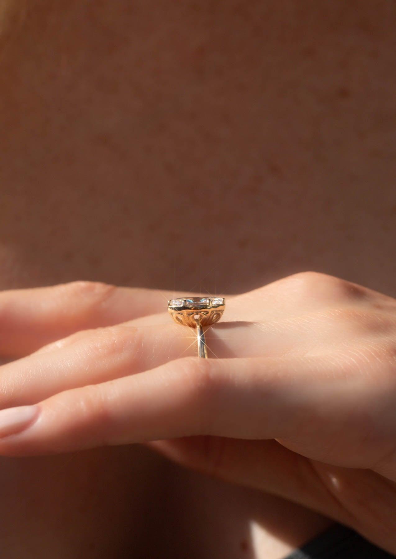 The Mabel Rose Gold Cultured Diamond Ring