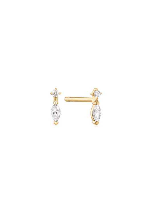 The Solstice Cultured Diamond 9ct Solid Gold Stud Earrings (Pair)