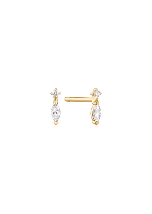 The Solstice Cultured Diamond 9ct Solid Gold Stud Earrings (Pair) - Molten Store