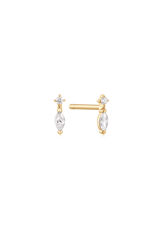 The Solstice Cultured Diamond 9ct Solid Gold Stud Earring (Single) - Molten Store