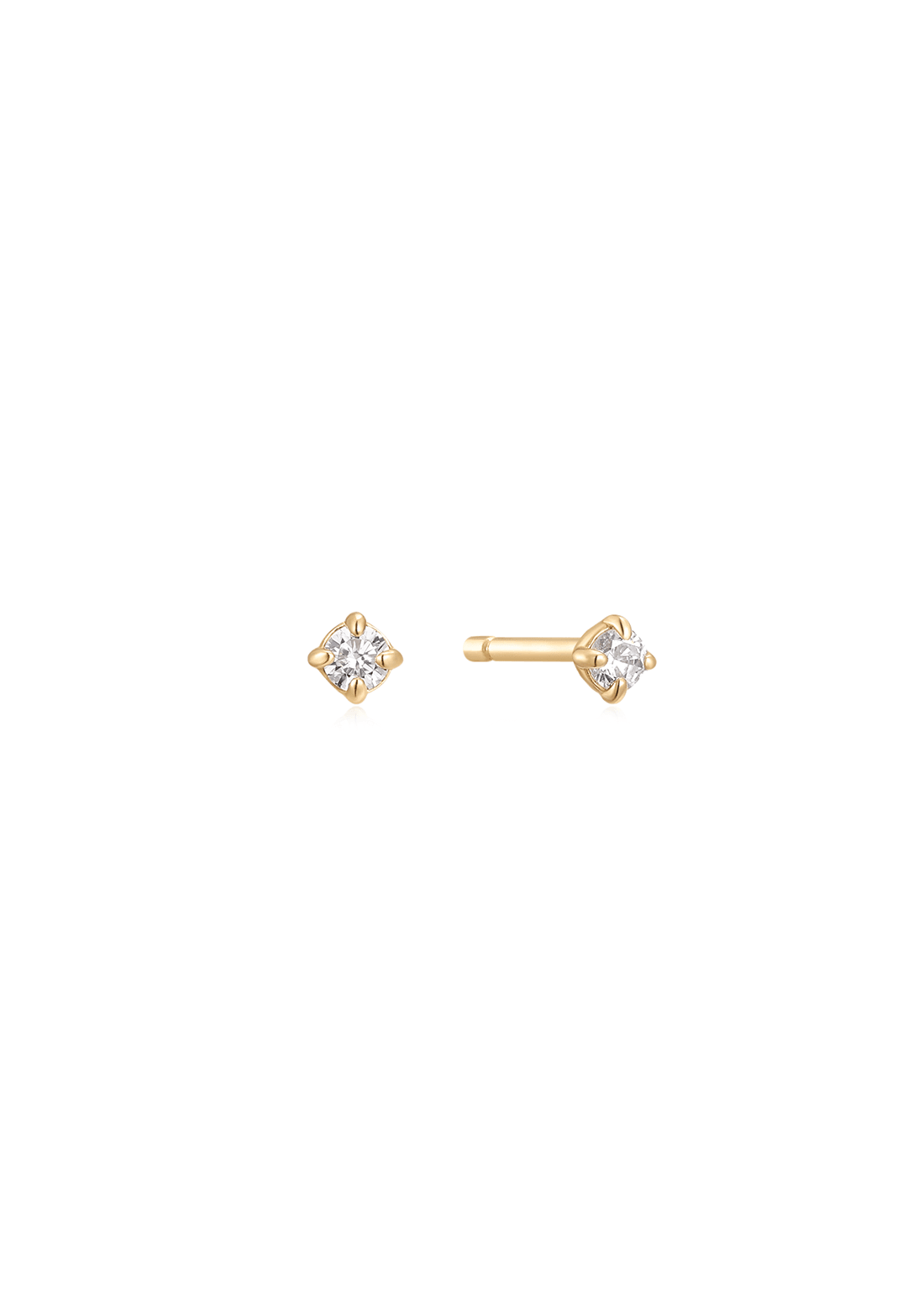 The Lune Cultured Diamond 9ct Solid Gold Stud Earring (Single) - Molten Store
