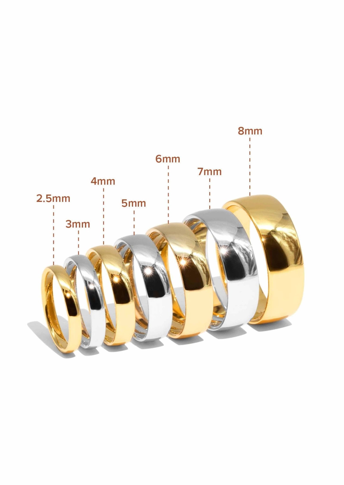 The Curved 9ct Solid Gold Band