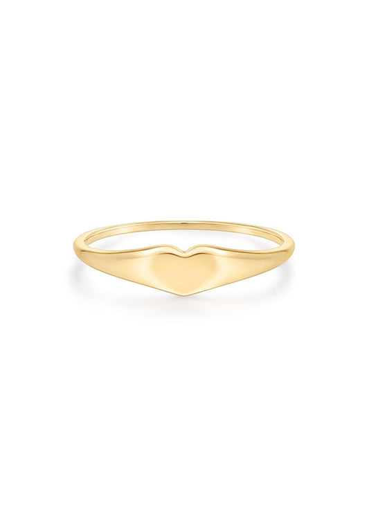 The Mi Amor 14ct Solid Gold Signet Ring - Molten Store