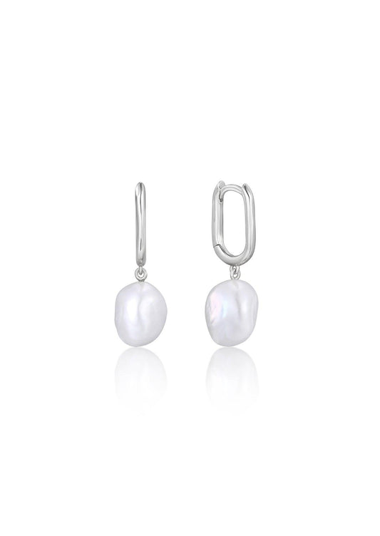 The Sugarplum Pearl Silver Drop Earrings - Molten Store