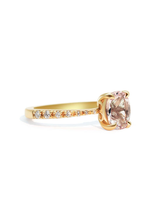 The Celine Ring with 1.1ct Oval Morganite - Molten Store