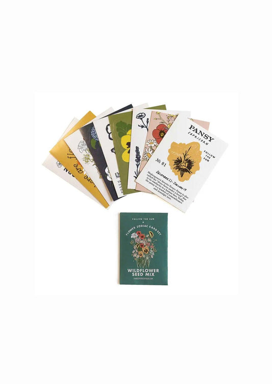 Flower Zodiac Sticker Card Set - Capricorn - Molten Store