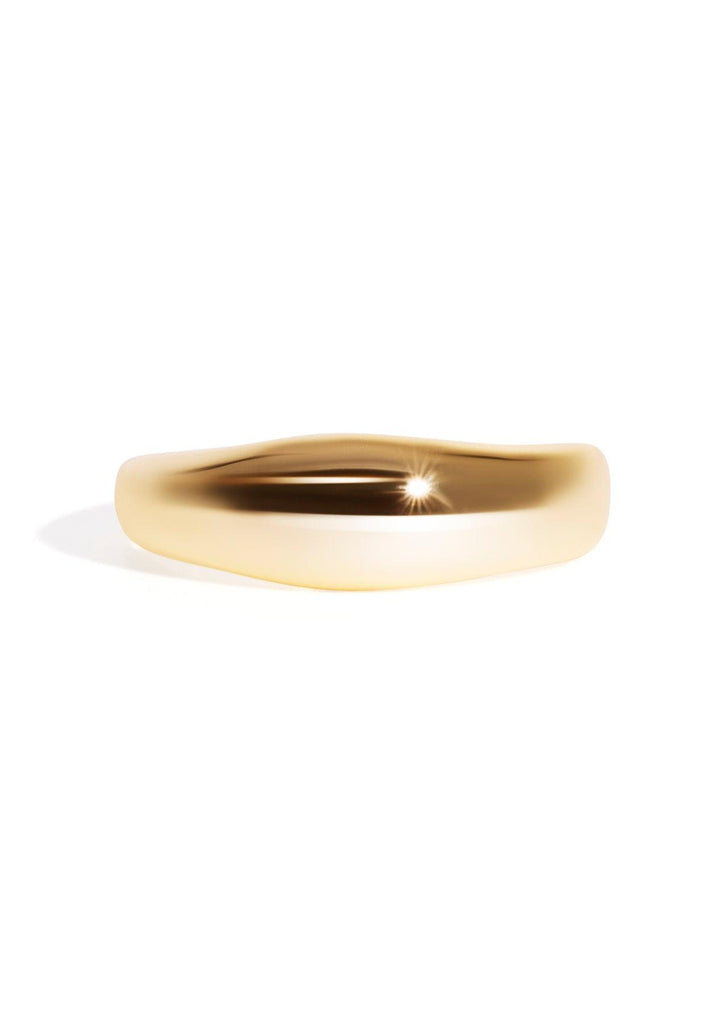 The Mellow 14ct Gold Vermeil Signet Ring - Molten Store