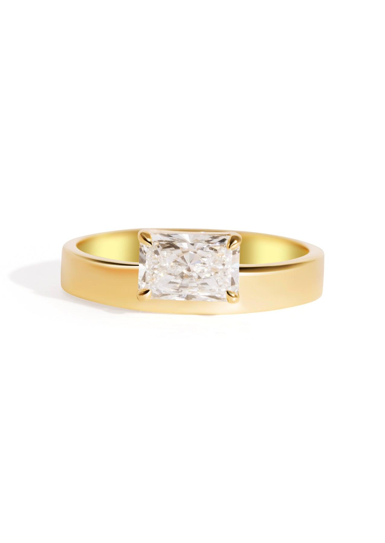 The Cleo Ring with 1ct Radiant Cultured Diamond - Molten Store