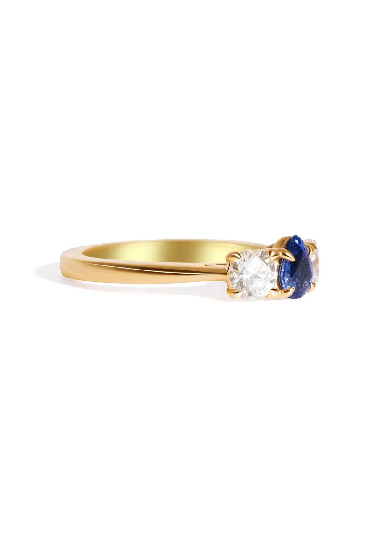 The Ada Ring with 0.4ct Pear Ceylon Sapphire - Molten Store