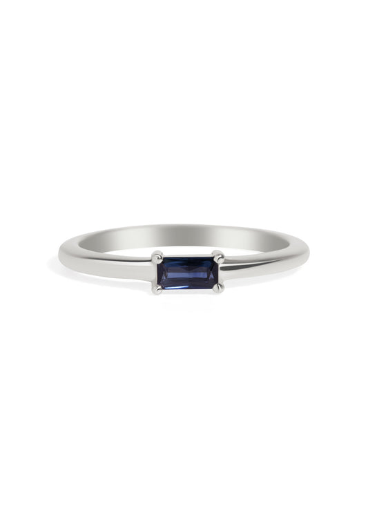 The Rue Sapphire White Gold Ring