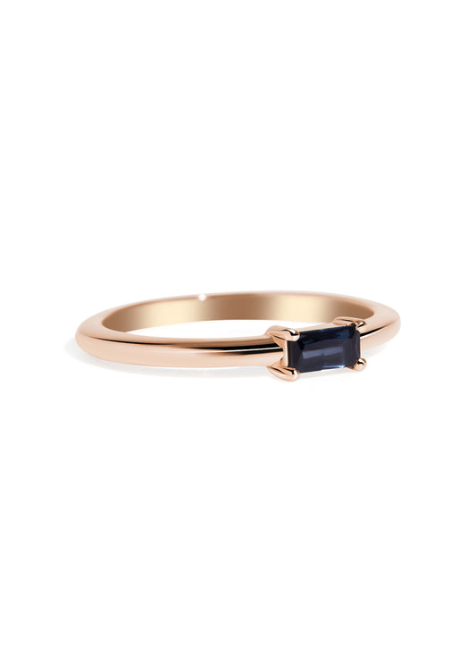 The Rue Sapphire Rose Gold Ring
