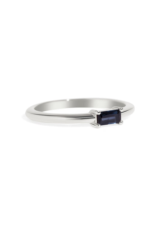 The Rue Sapphire White Gold Ring