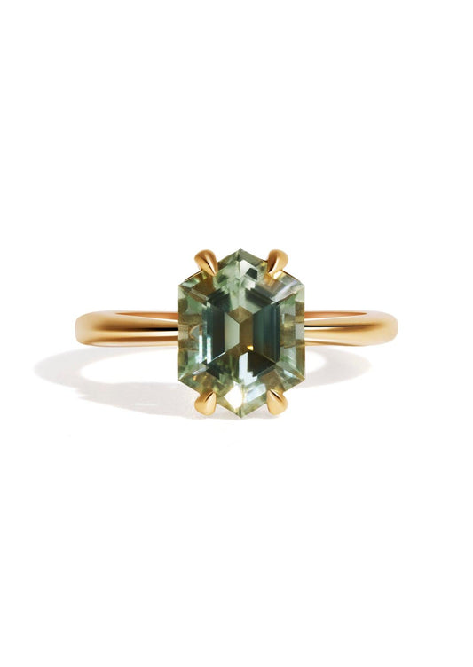 The June Ring with 4.3ct Hexagon Tourmaline - Molten Store