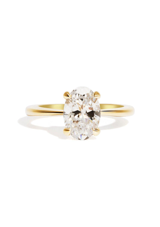 The June 2ct Yellow Gold Cultured Diamond Ring