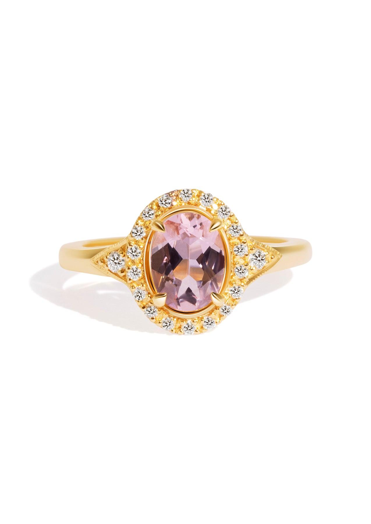 The Eliza Ring with 0.93ct Oval Morganite - Molten Store