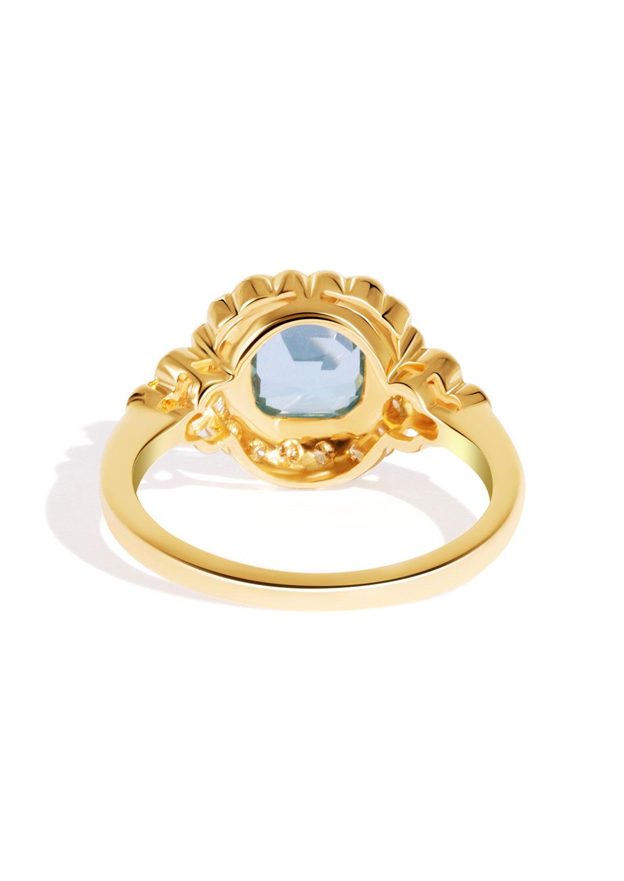 The Cosima Ring with 1.16ct Cushion Aquamarine - Molten Store