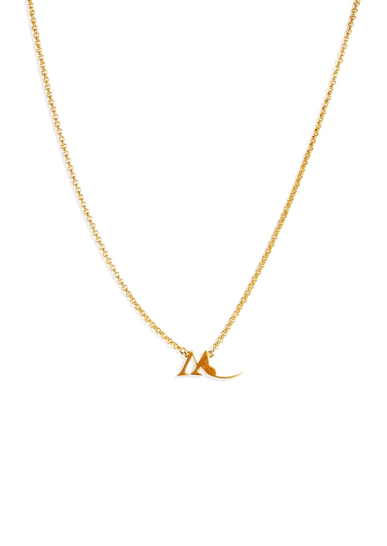 The Solid Gold Whisp Insignia Necklace