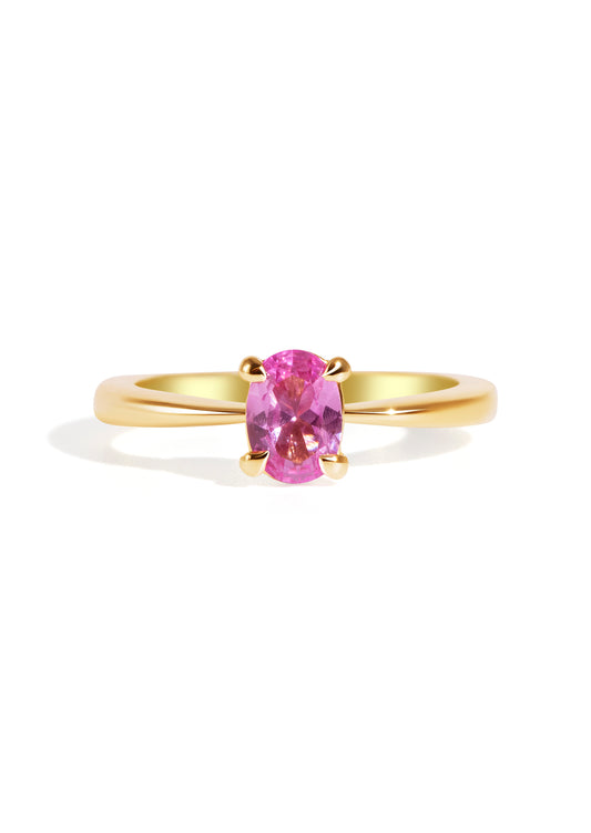 The June Ring with 0.87ct Oval Pink Sapphire