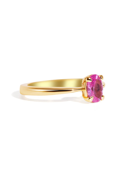 The June Ring with 0.87ct Oval Pink Sapphire
