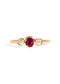 The Beatrice Ring with 0.34ct Ruby & 0.60ct Cultured Diamond