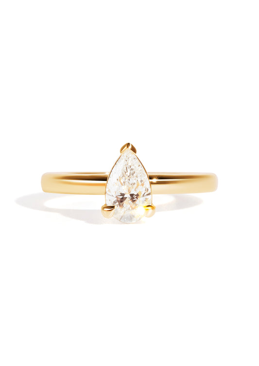 The June Ring with 0.77ct Pear Cultured Diamond