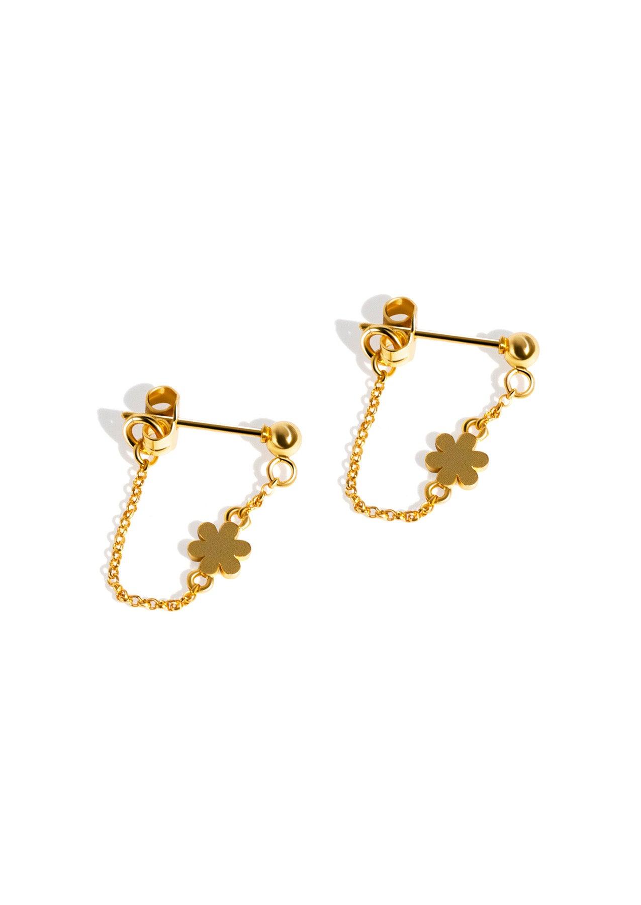The Full Bloom 14ct Gold Vermeil Ear Jackets - Molten Store