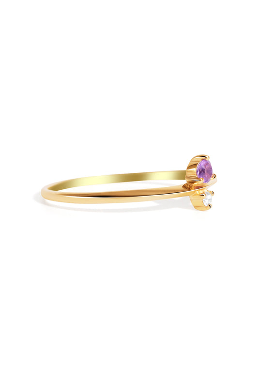 The Sweetie Amethyst 14ct Solid Gold Ring