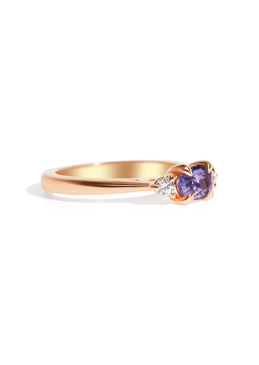 The Ada Ring with 0.80ct Oval Lilac Sapphire