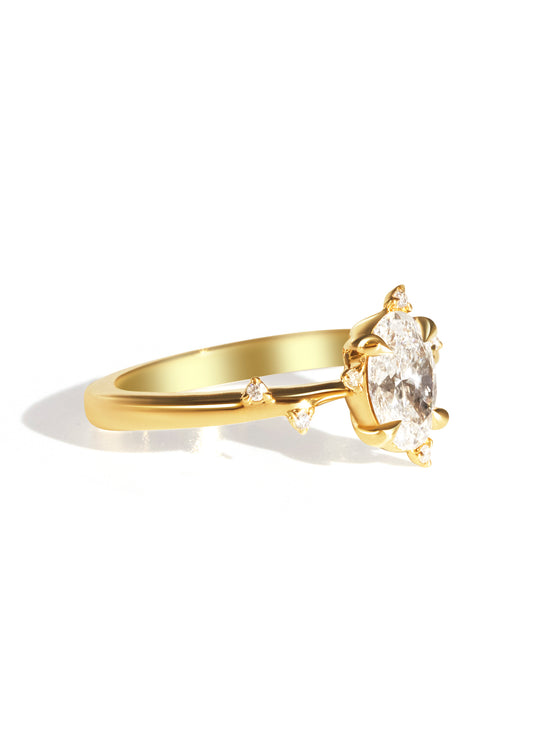 The Juniper Ring with 1.04ct Oval Cultured Diamond